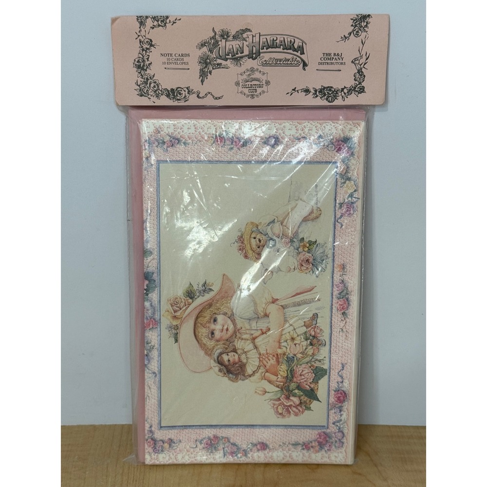 Vintage Jan Hagara Mattie Note Cards Set 10 Cards Envelopes Collectors Club 1989